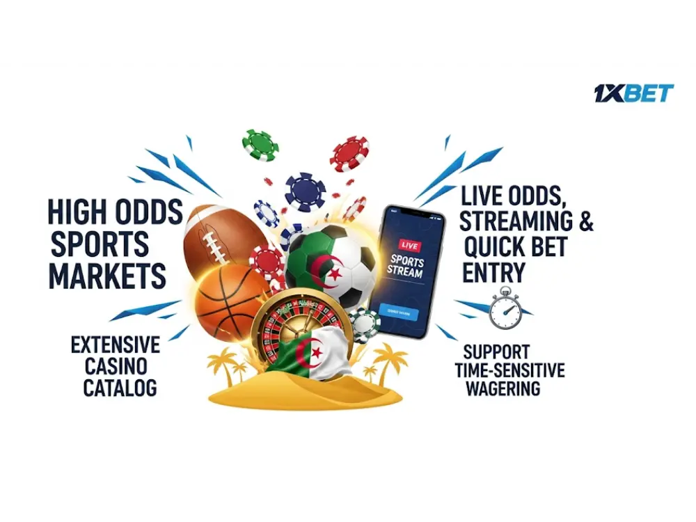 Paris sportifs et jeux de casino via l'application 1xBet