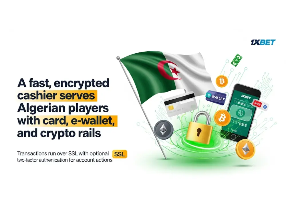 Paiements sécurisés sur l'application mobile 1xBet pour l'Algérie