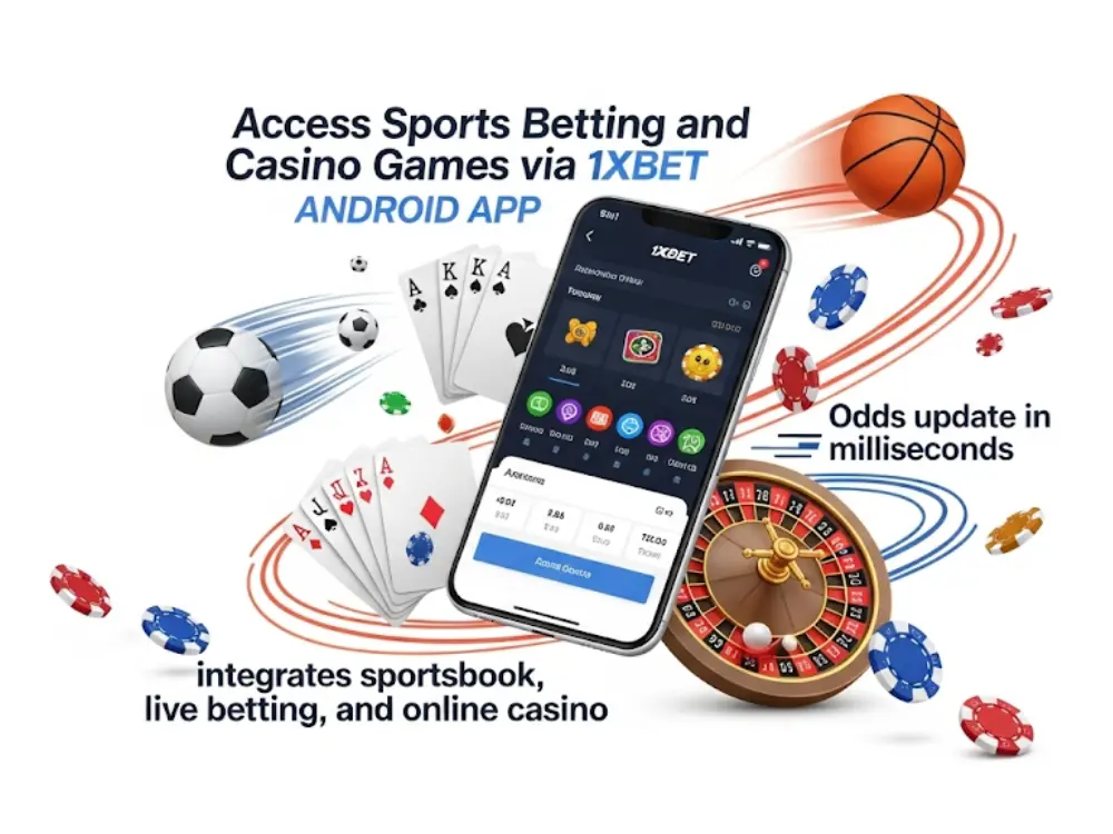 Accédez aux paris sportifs et aux jeux de casino via l'application Android 1xBet