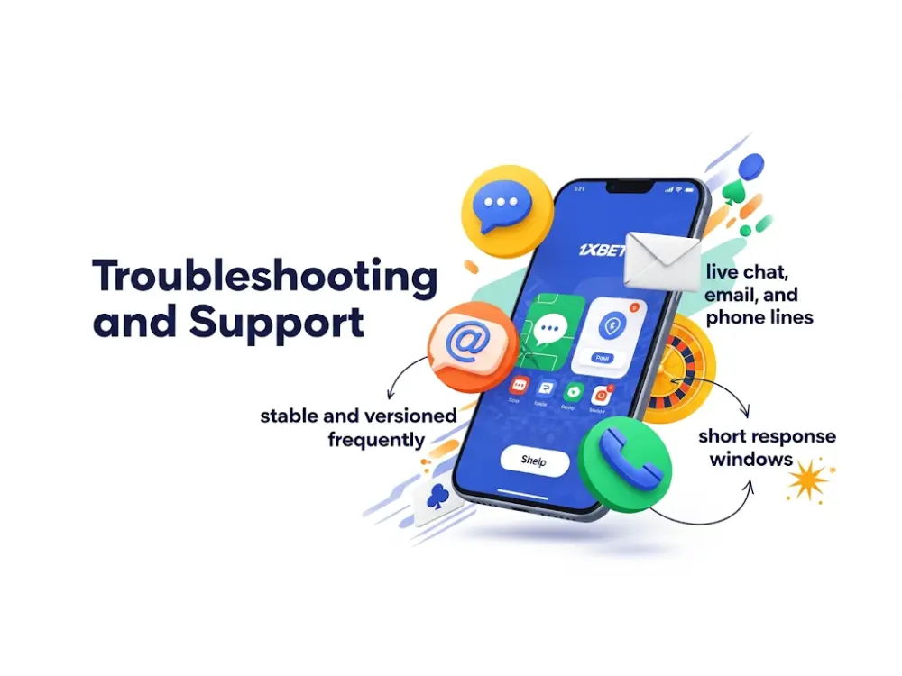 Dépannage et assistance pour l'application Android 1xBet en Algérie